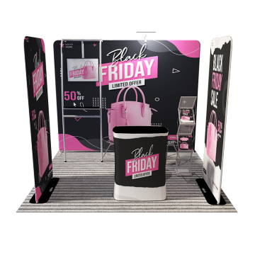 Instalar fácil cabina de exhibición de teito de tecido de tensión personalizada